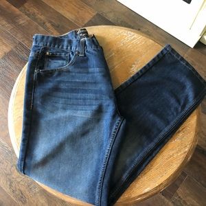 New Lions Crest Acid Wash Blue Jeans Size 34 x 32